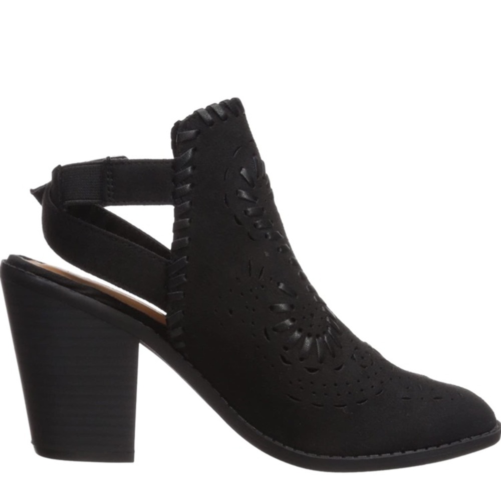 Sugar Realness Perforated Block Heel Ankle Boot